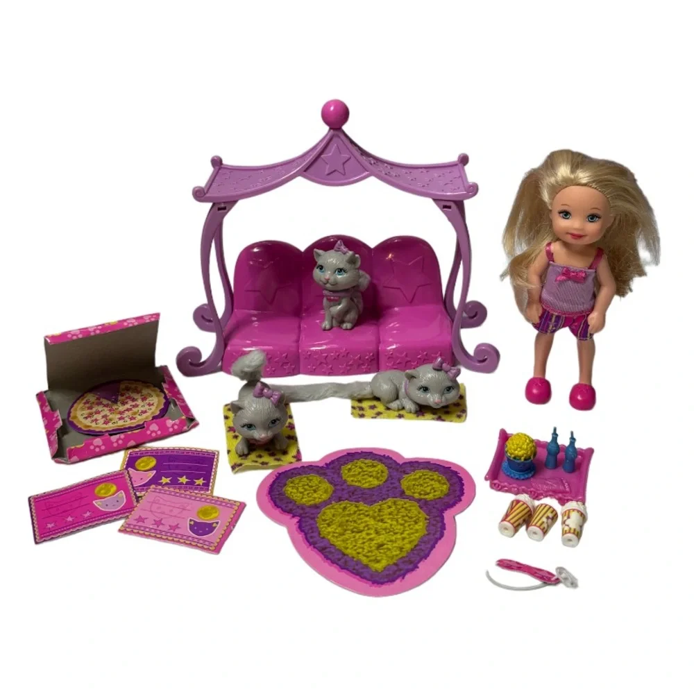 Barbie Kitty Sleepover Luv Me 3 Kittens Vintage Toys Miniatures Doll Accessories